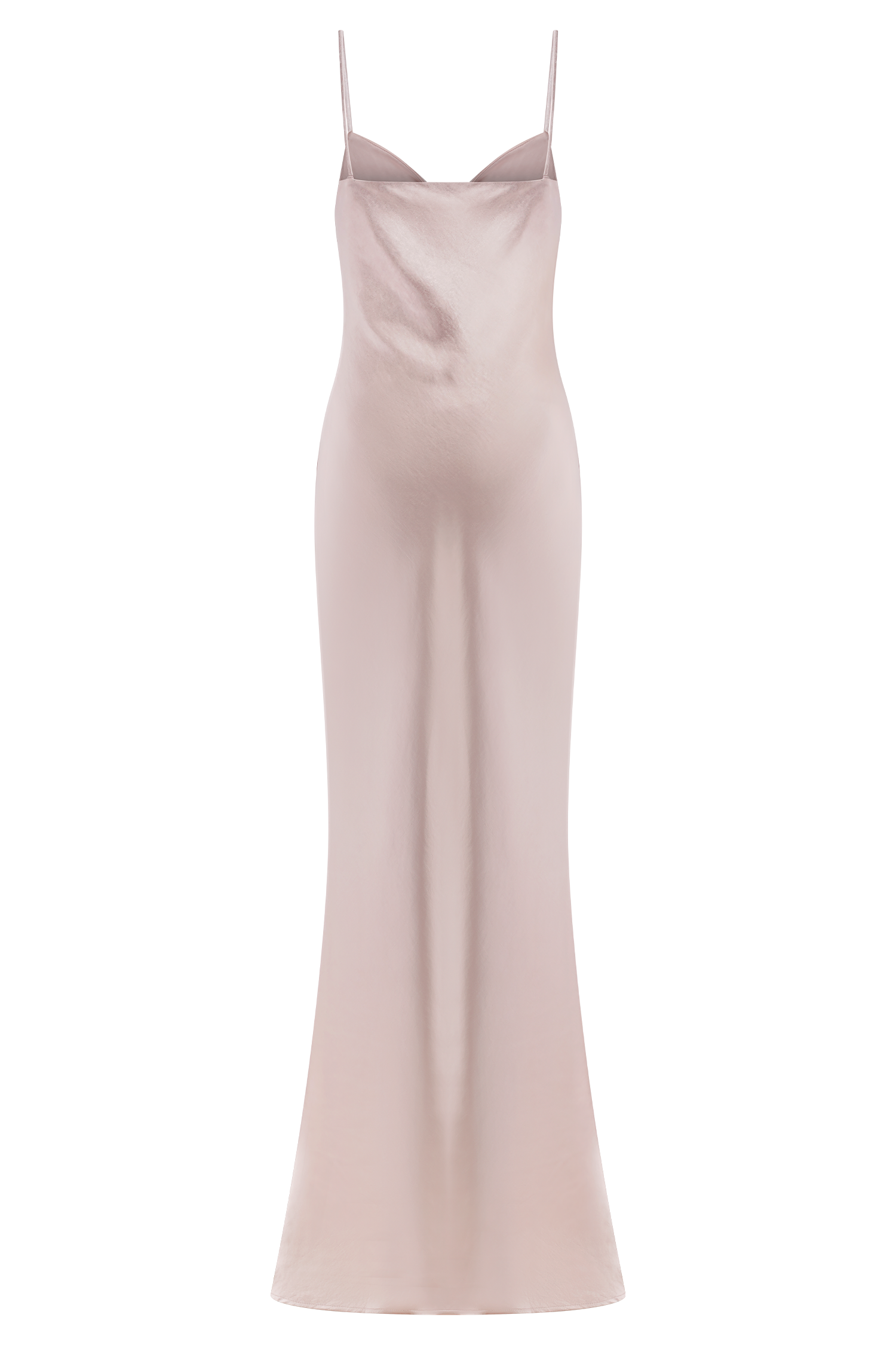 Lilly Sweetheart Satin Maxi Dress - Soft Pink