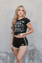 W471 Gold's Gym Ringer Baby Tee