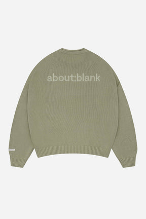 Loose knit rolled crewneck