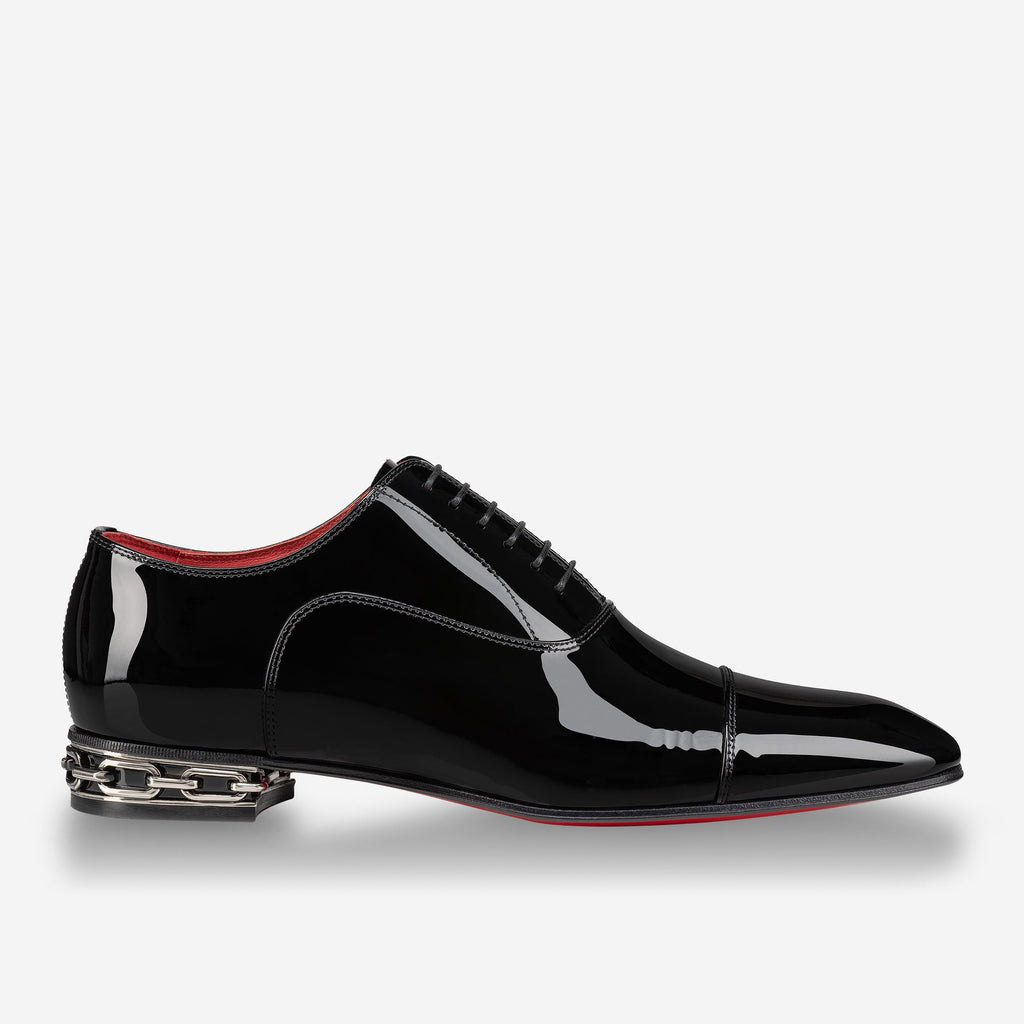 Christian Louboutin Greggycap Patent Leather Derby Shoes – Black