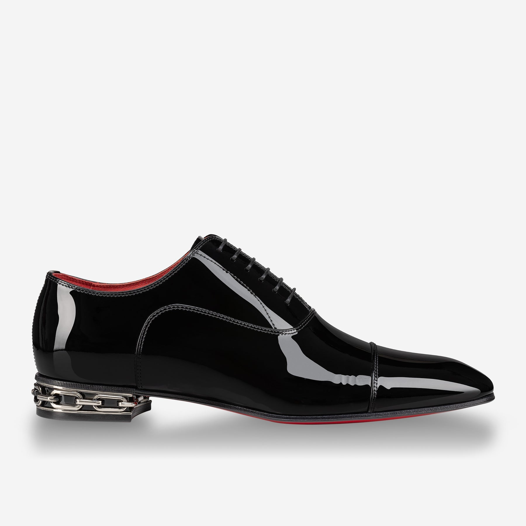 Christian Louboutin Greggycap Patent Leather Derby Shoes – Black