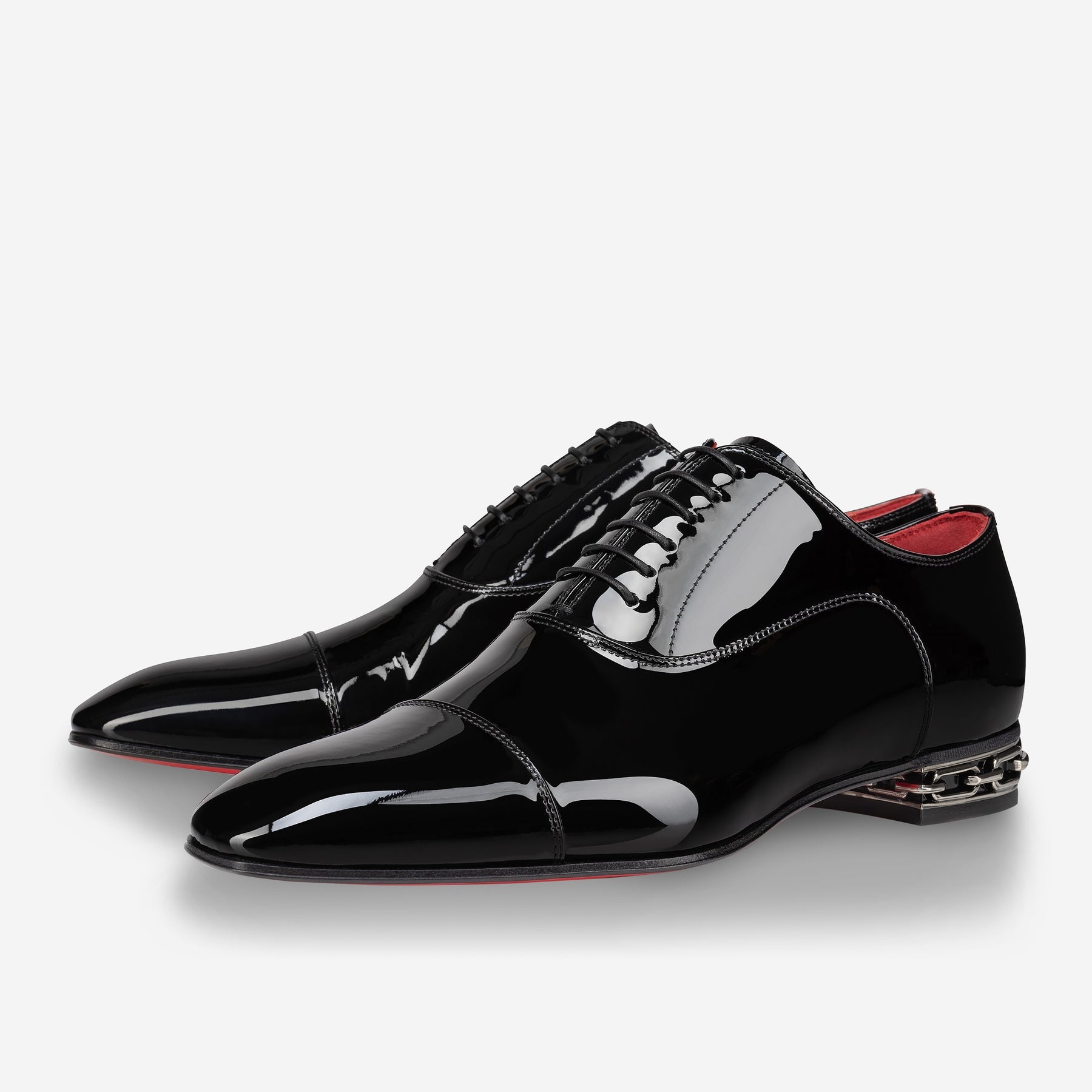 Christian Louboutin Greggycap Patent Leather Derby Shoes – Black