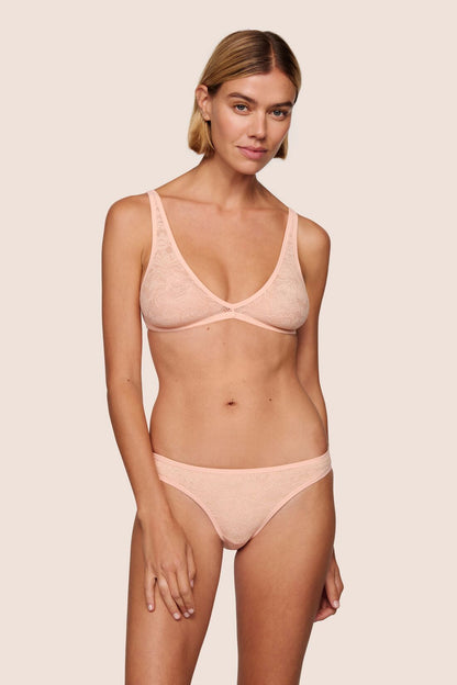Soft Stretch Recycled Lace Plunge Bralette