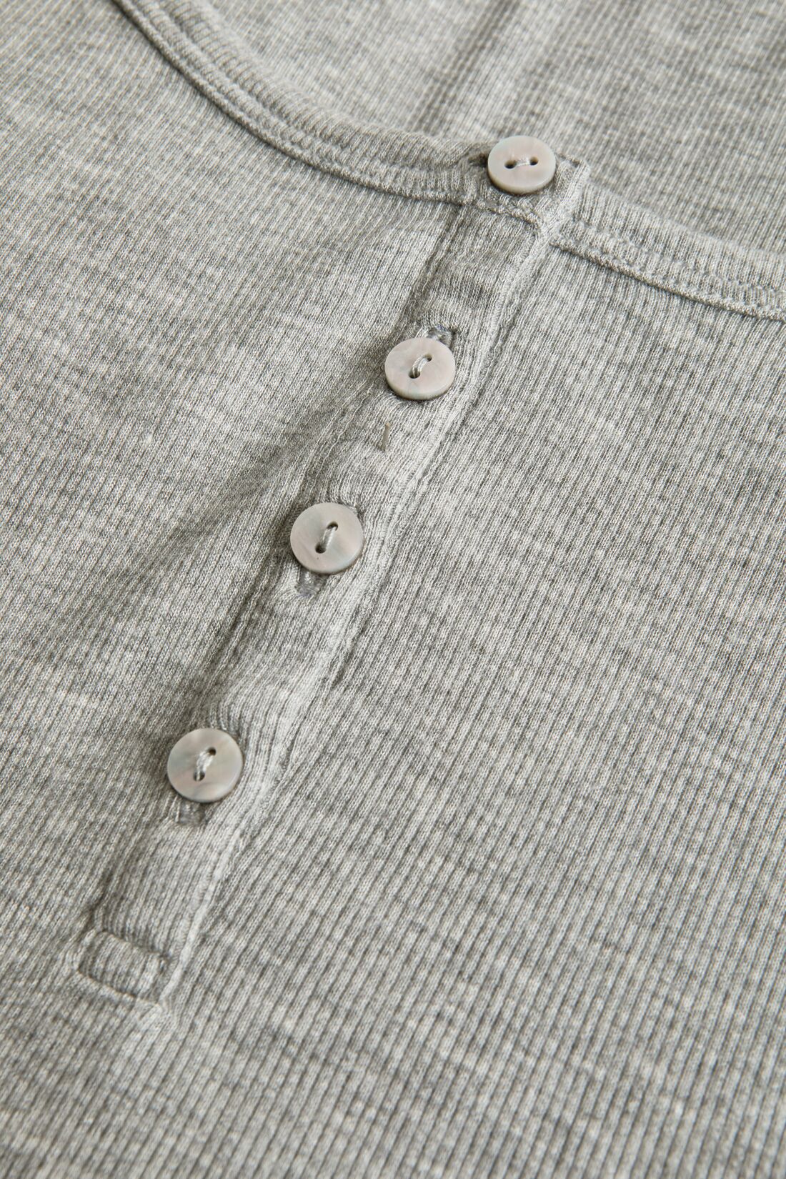 Dream Rib Long Sleeve Henley Tee