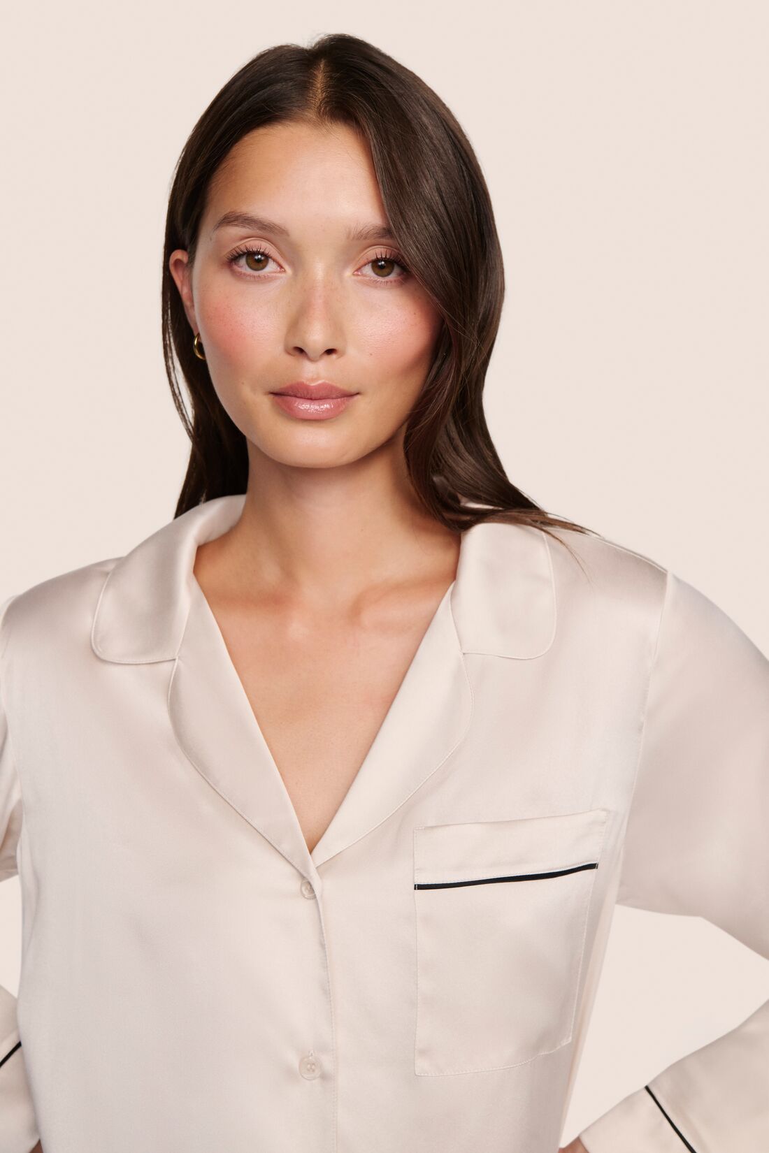 Inez Washable Silk Long PJ Set