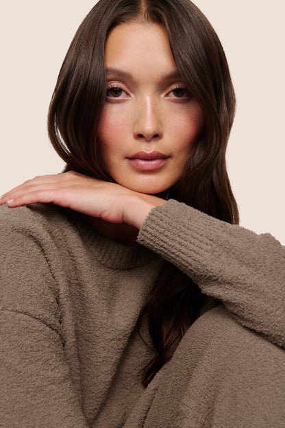 Recycled Boucle Crew Neck Pullover