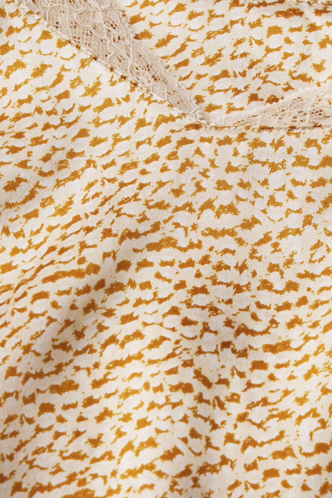 Washable Silk Printed Lace Cami & Short Set