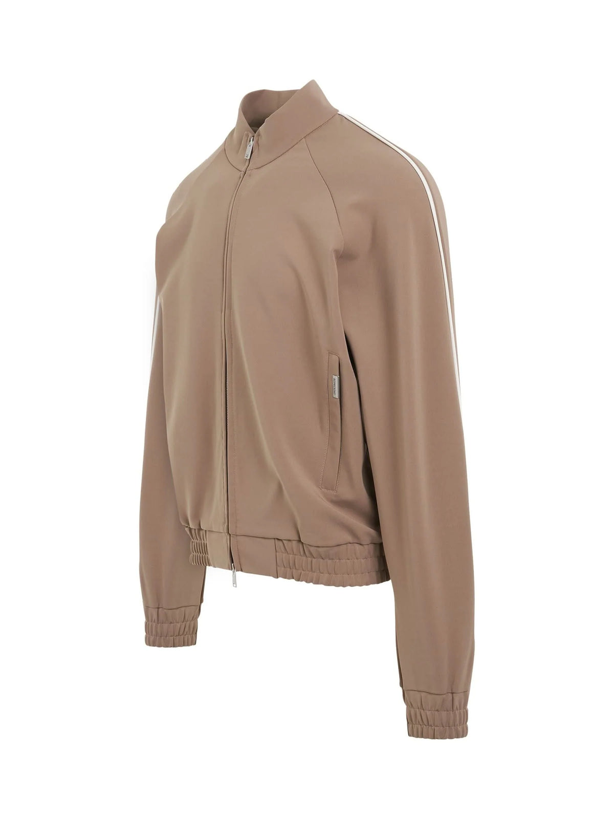 Viscose Tracksuit Jacket in Mushroom/Flat White