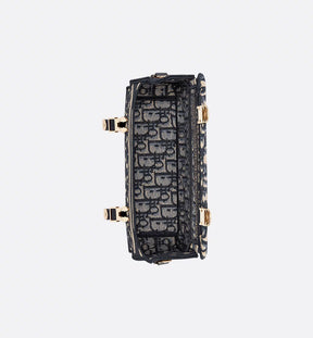 Small Diorcamp Bag Blue Dior Oblique Embroidery