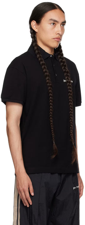 Black Embroidered Polo
