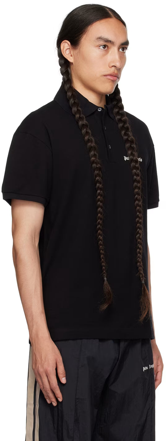 Black Embroidered Polo