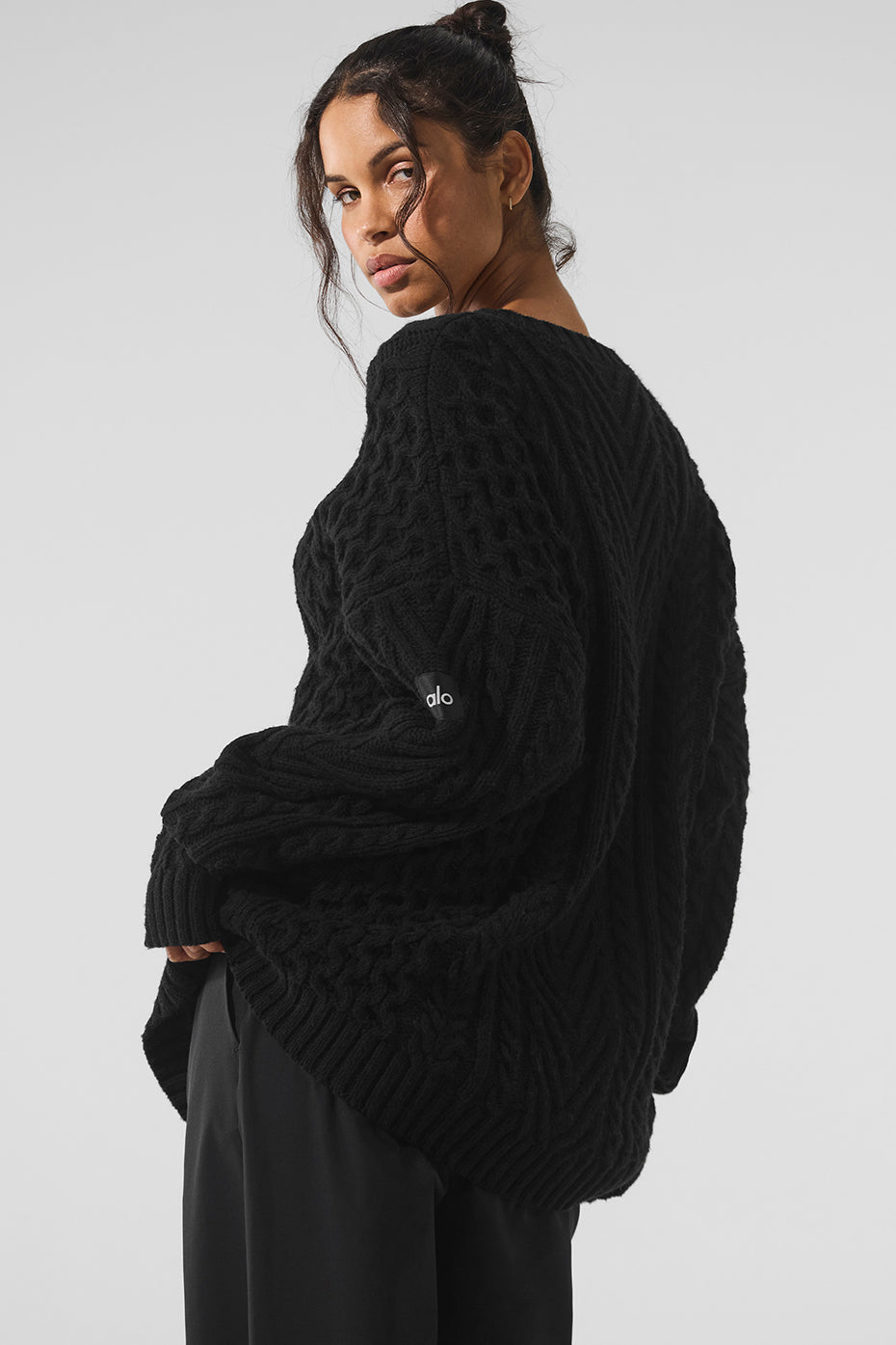 Cable Knit Crew Neck Sweater