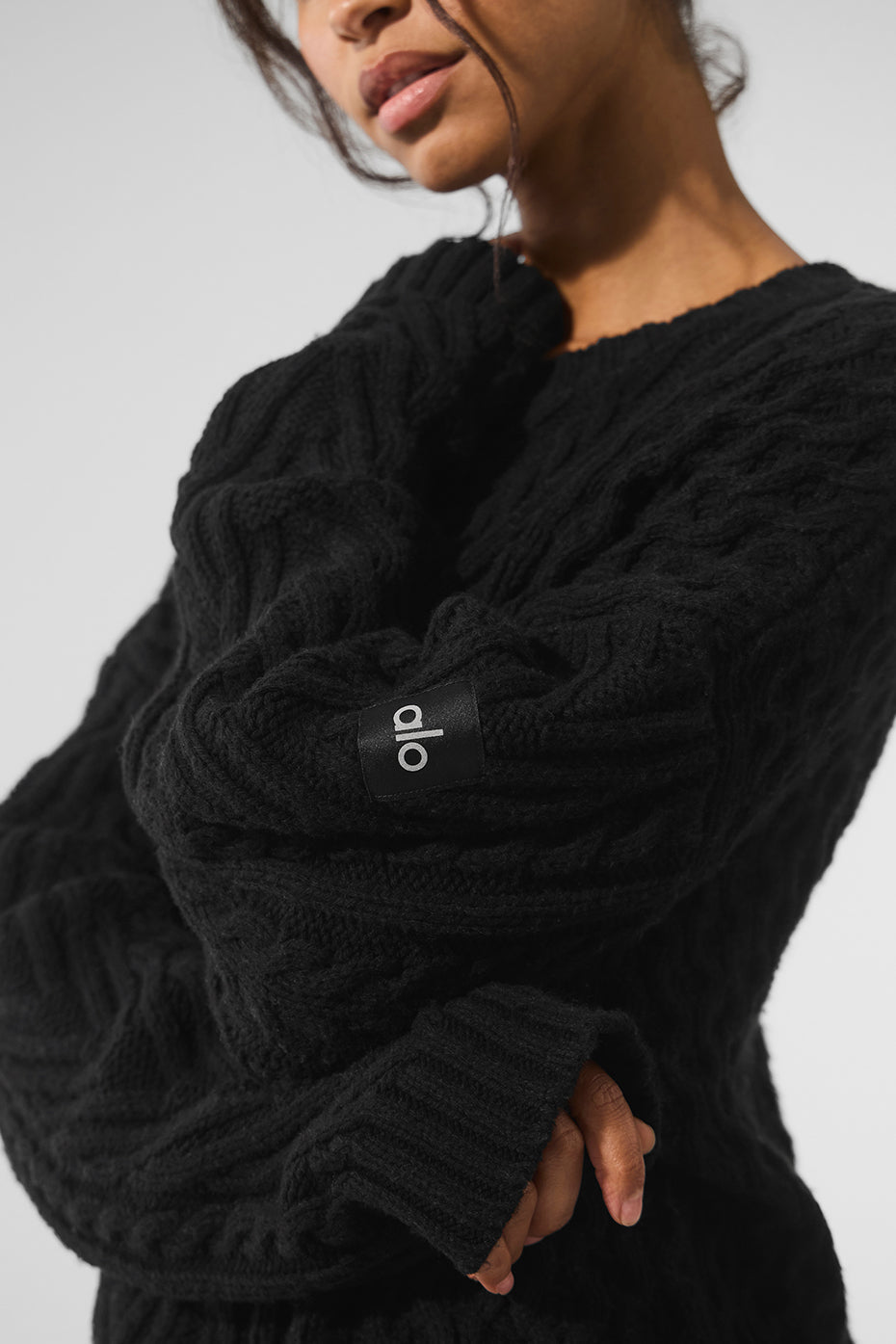 Cable Knit Crew Neck Sweater