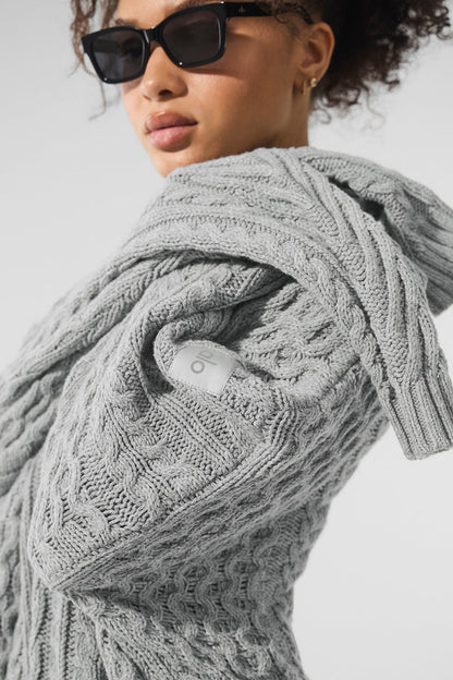 Cable Knit Crew Neck Sweater