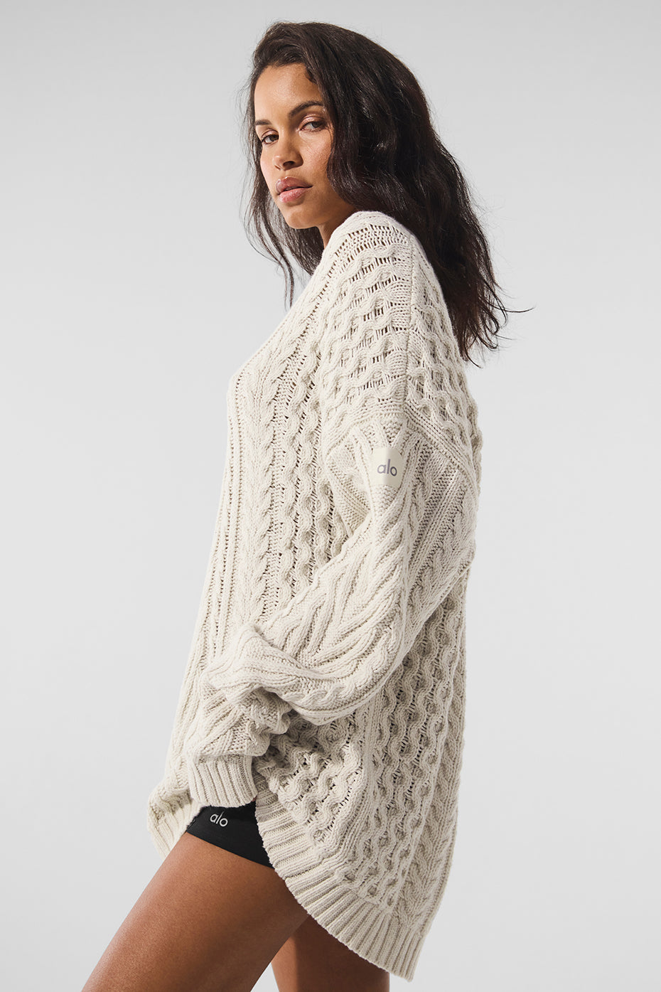 Cable Knit Crew Neck Sweater