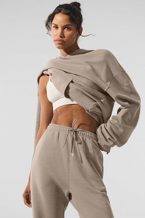Chill Vintage Wash Hoodie styled with matching sweatpants, showcasing a relaxed fit and vintage finish for casual everyday wear.