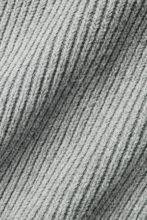 Domain Rib Knit Full Zip Sweater