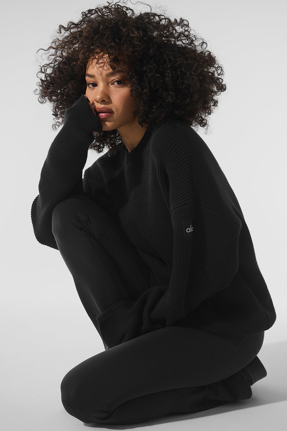 Domain Rib Knit Crew Sweater