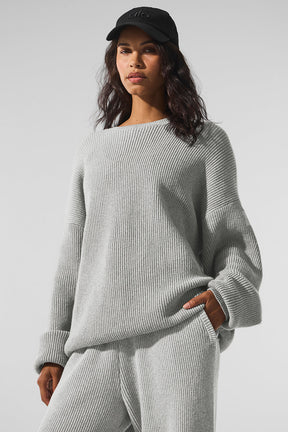 Domain Rib Knit Crew Sweater