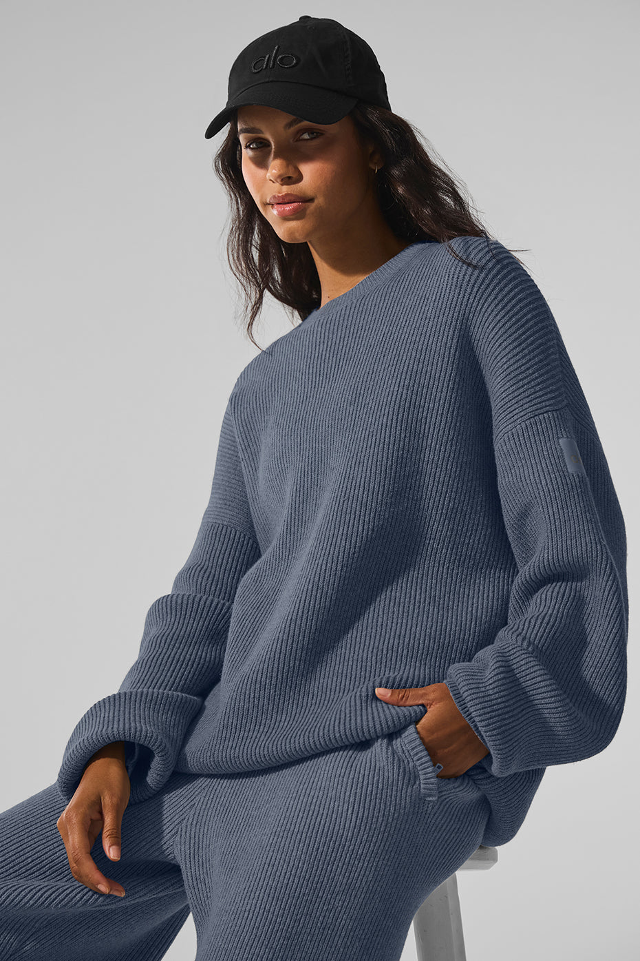 Domain Rib Knit Crew Sweater