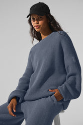 Domain Rib Knit Crew Sweater