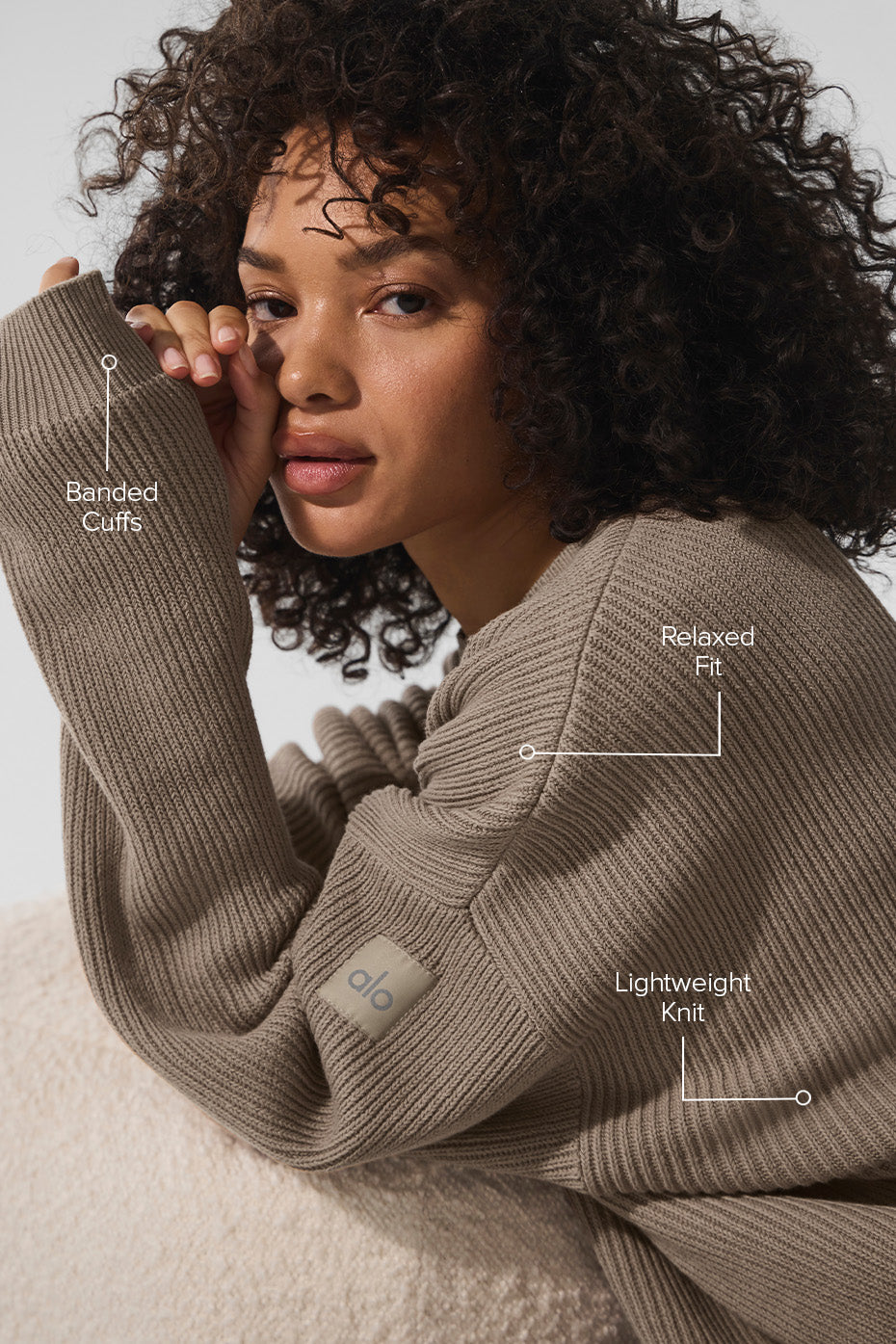 Domain Rib Knit Crew Sweater