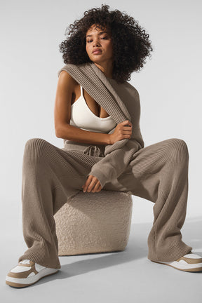 Domain Rib Knit Crew Sweater