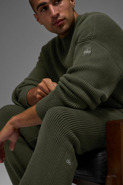 Domain Rib Knit Crew Sweater