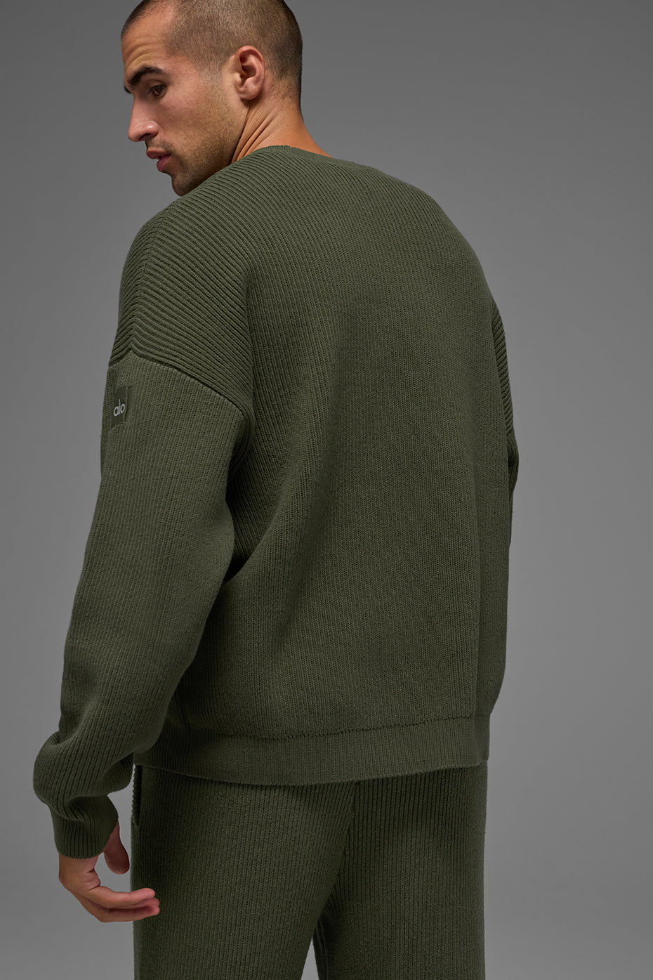 Domain Rib Knit Crew Sweater
