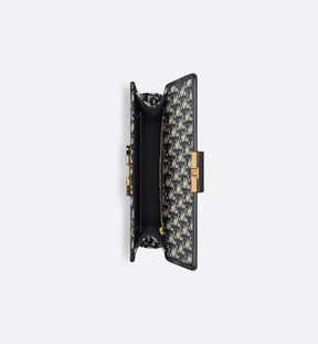 30 Montaigne Chain Bag Blue Dior Oblique Jacquard