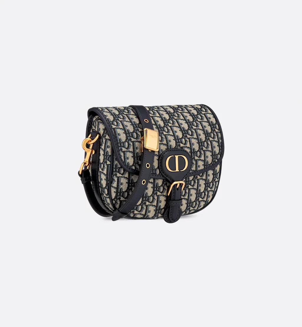 Medium Dior Bobby Bag Blue Dior Oblique Jacquard
