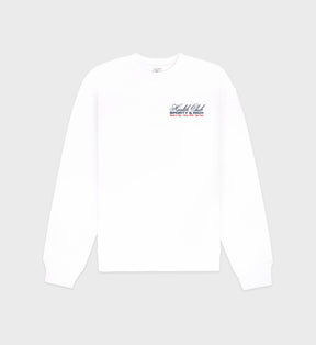 Made In USA Crewneck - White/Navy/Fire Red