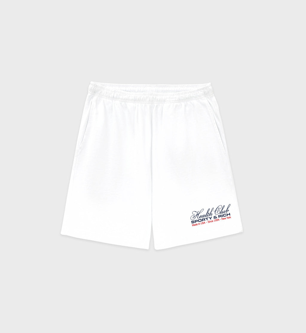 Made In USA Gym Short - White/Navy/Fire Red