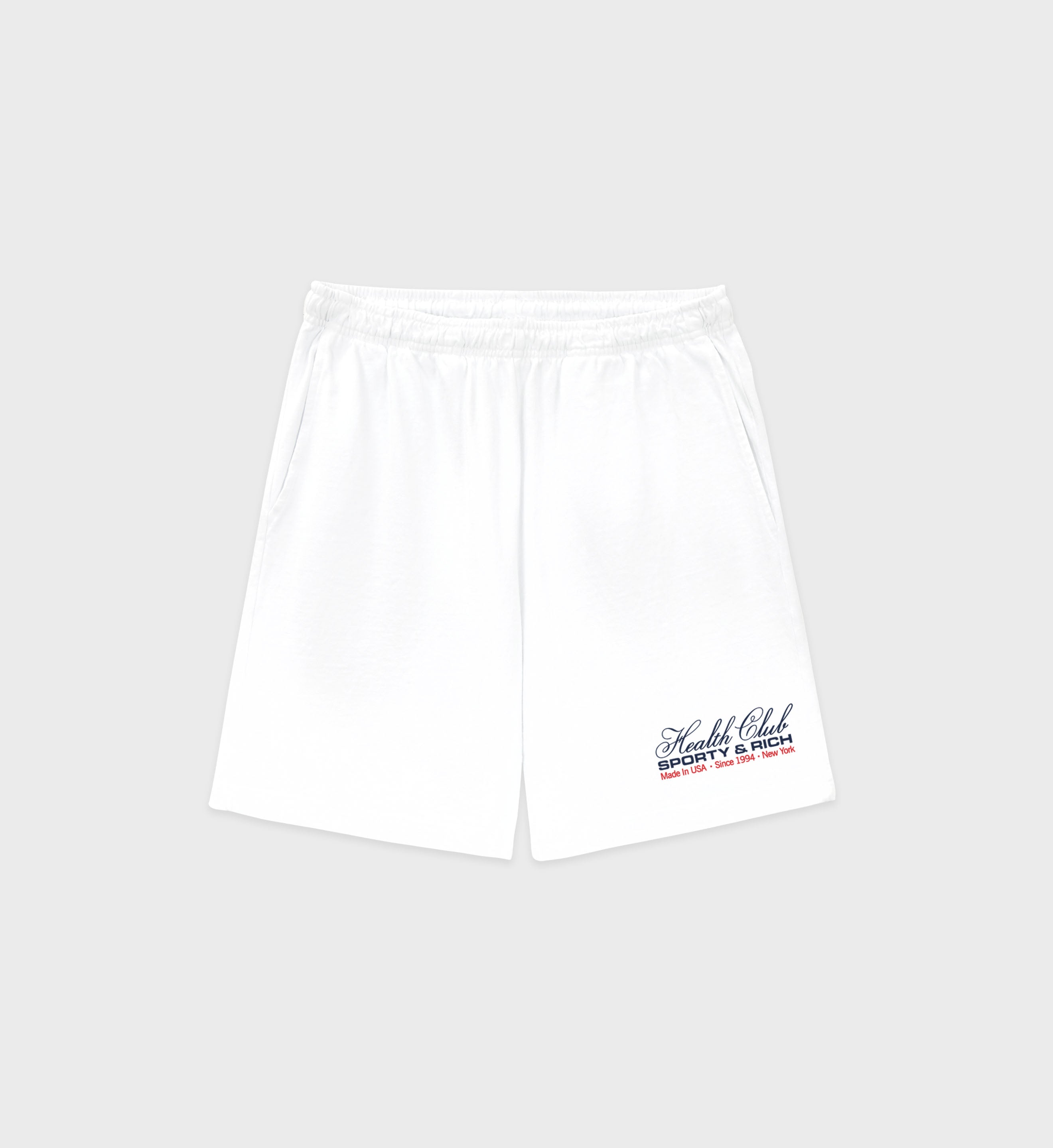 Made In USA Gym Short - White/Navy/Fire Red