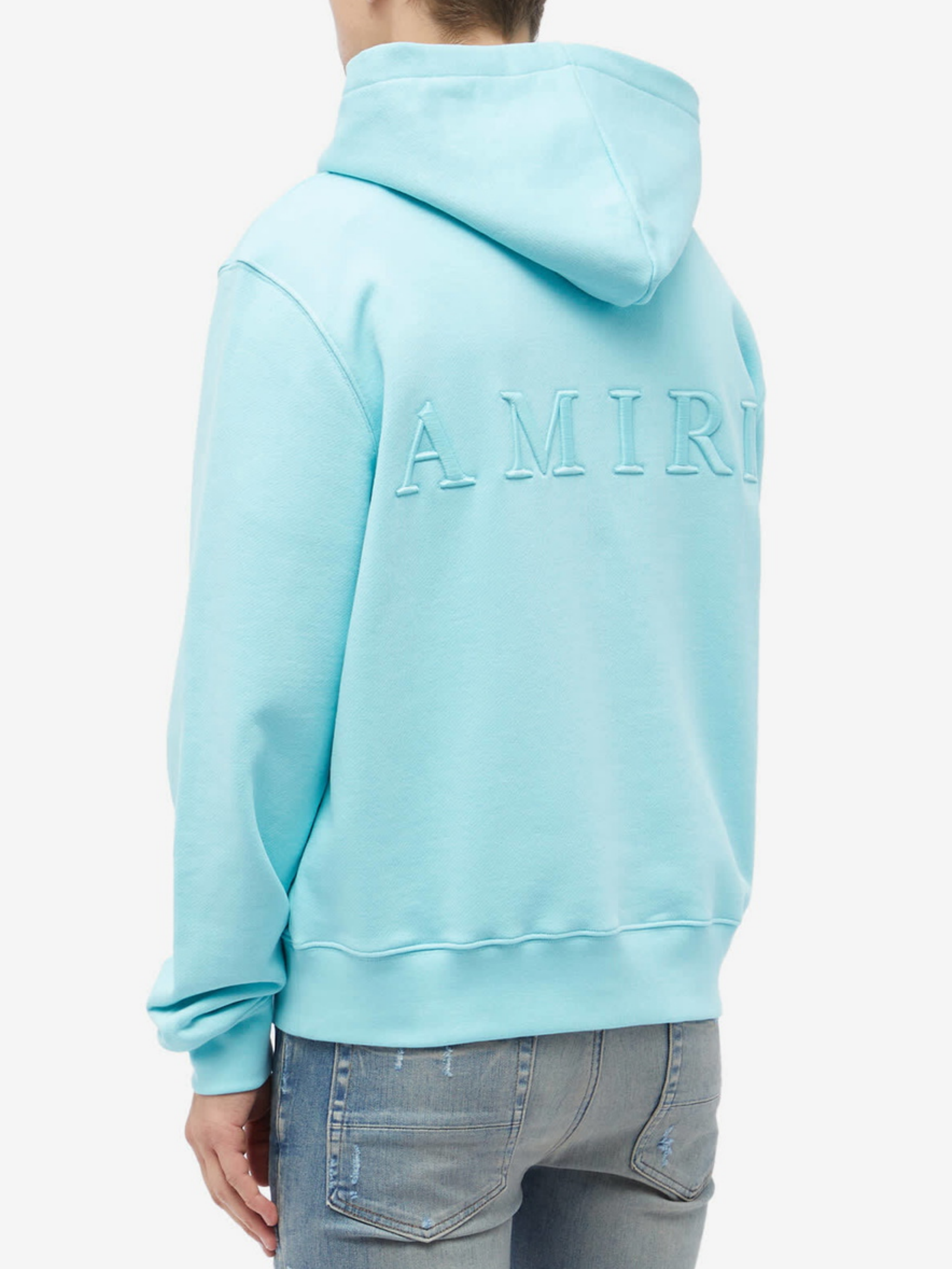 AMIRI MA LOGO HOODIE AQUA
