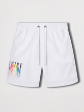 AMIRI MA DRIP SWIM SHORTS WHITE