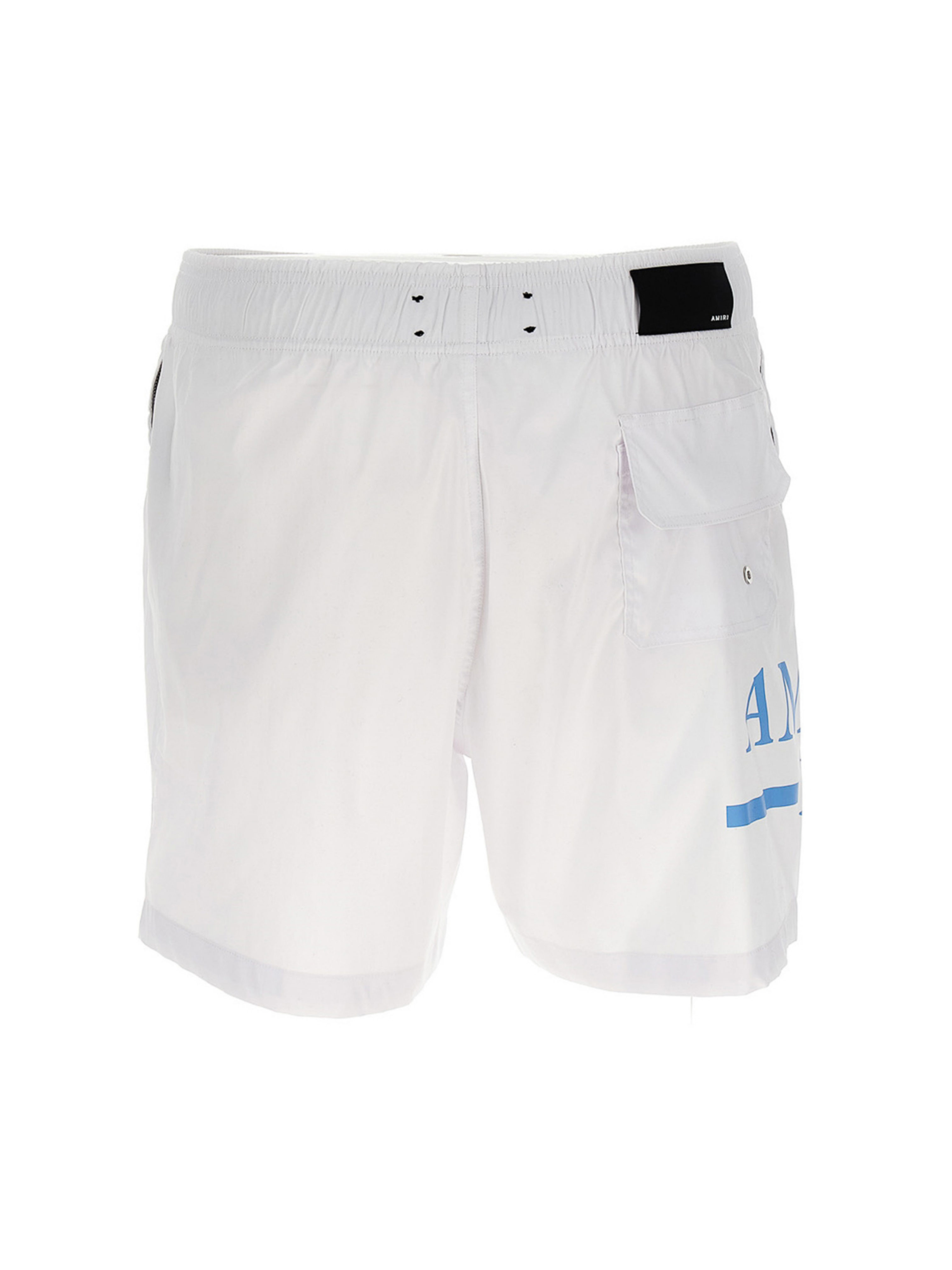 AMIRI MA BAR LOGO SWIM SHORTS WHITE