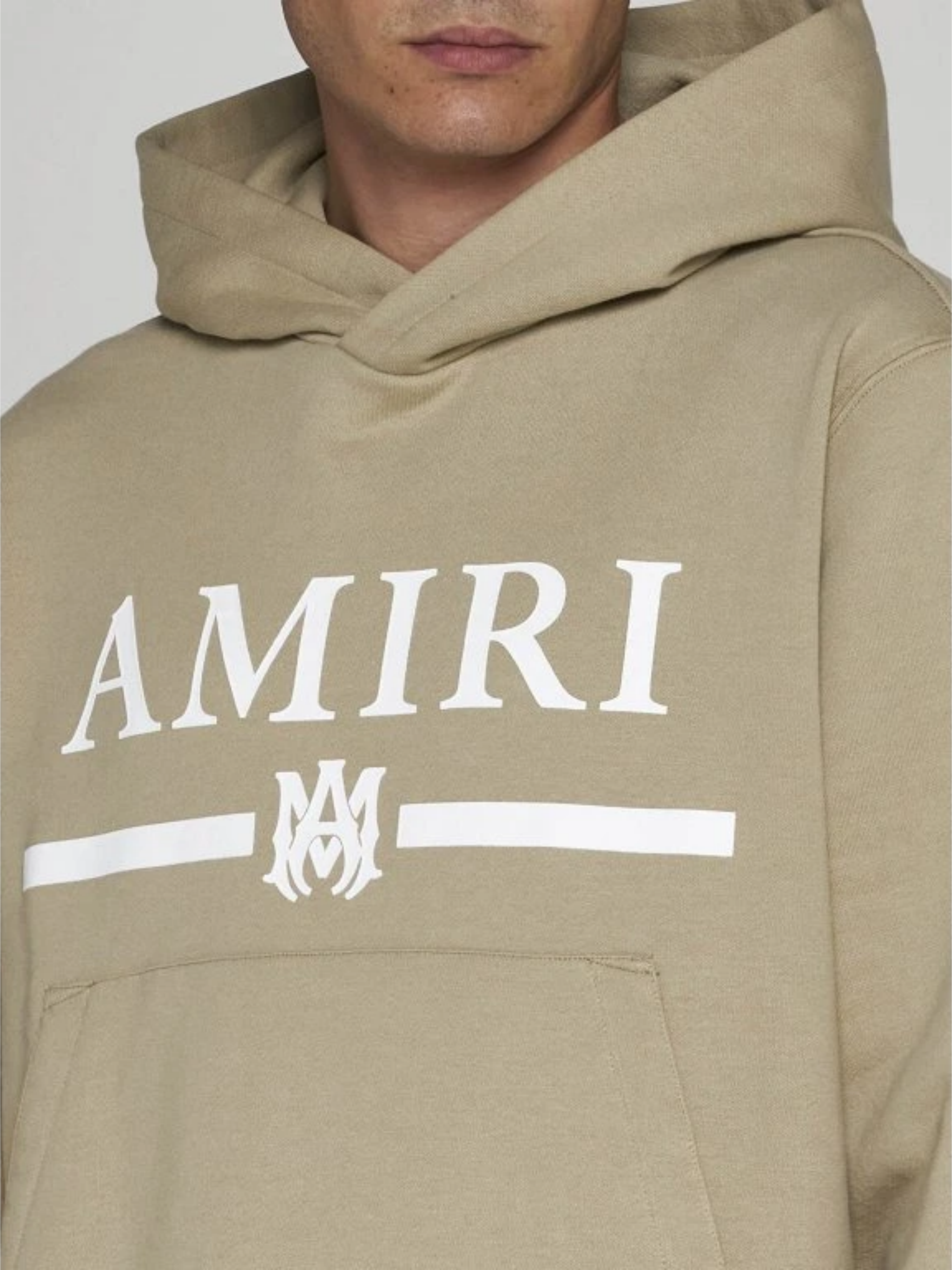AMIRI MA BAR LOGO HOODIE TAN