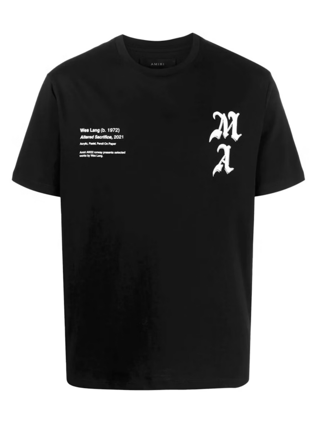 AMIRI X WES LANG CHECKER SKULL TEE BLACK