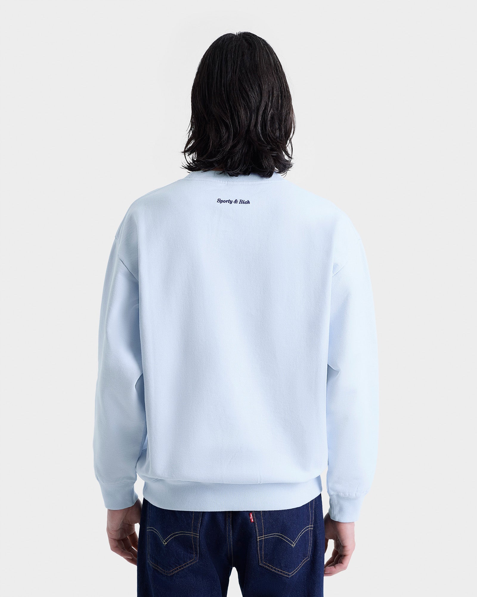 Eden Crest Crewneck - Ciel/Navy