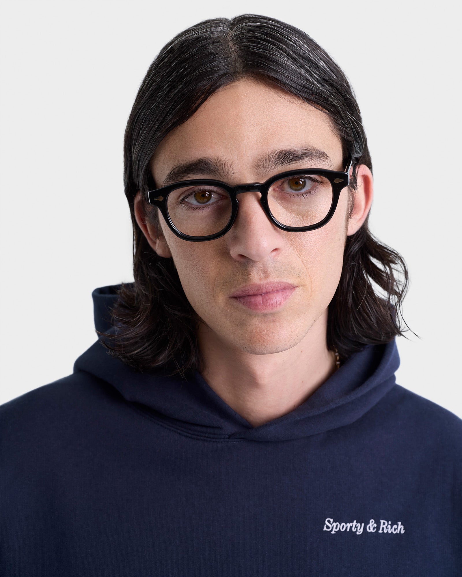 Eden Crest Hoodie - Navy/White