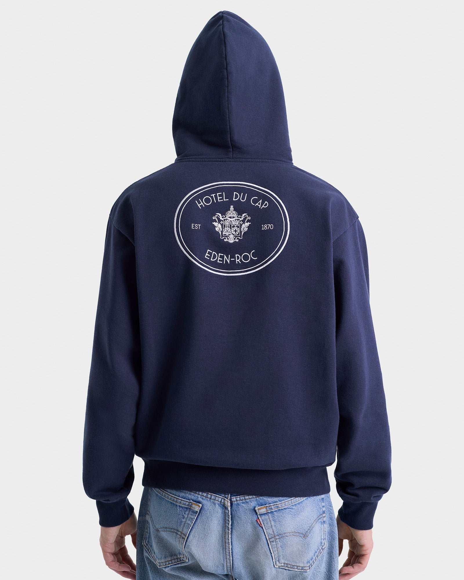 Eden Crest Hoodie - Navy/White