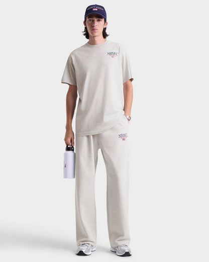 Nautical Embroidered Wide Sweatpant - Heather Gray