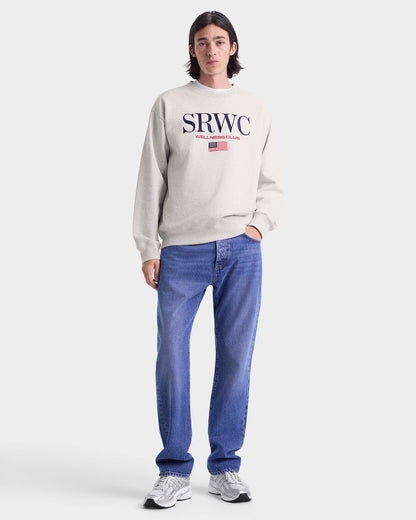 Nautical Embroidered Crewneck - Heather Gray