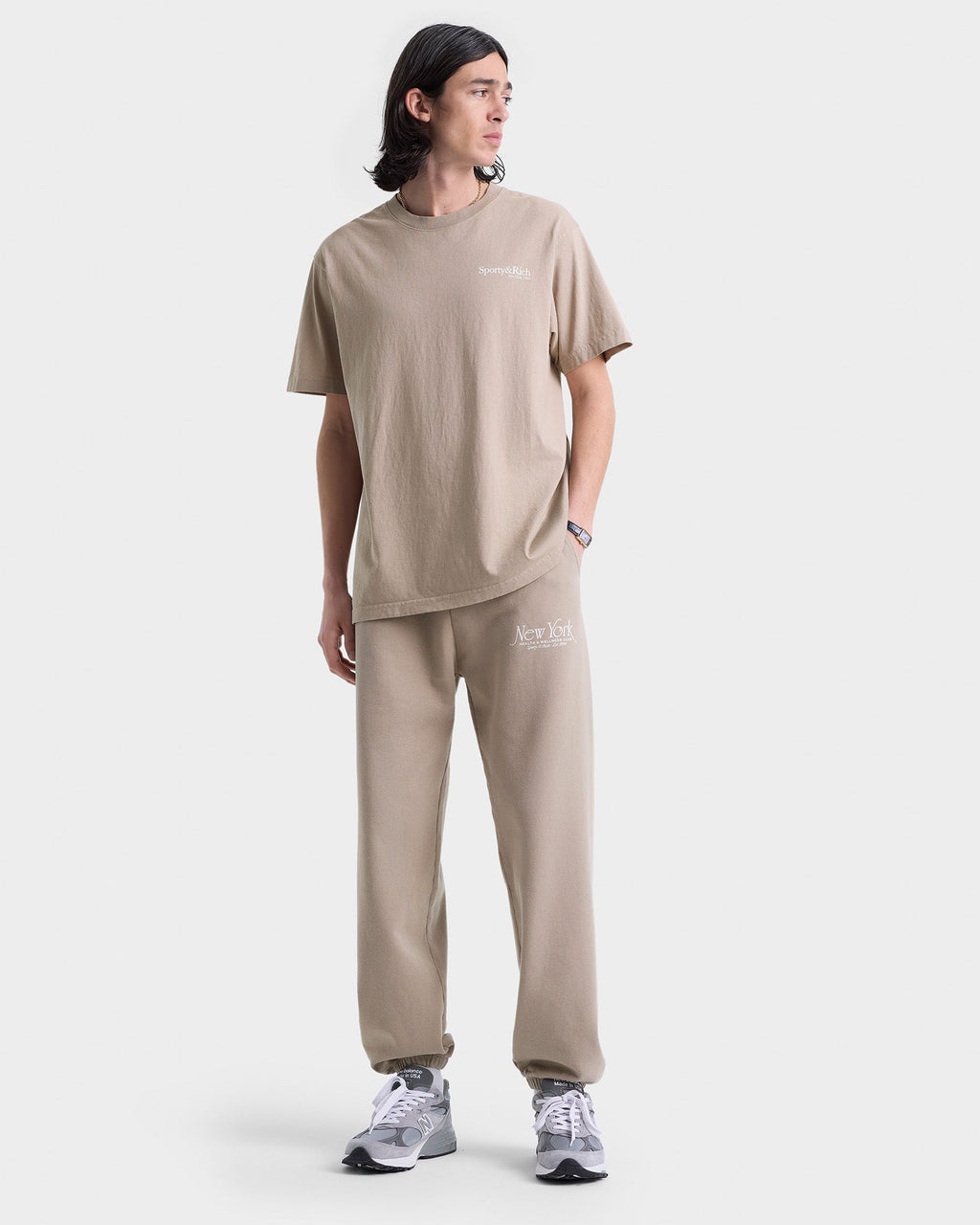 NY 94 Sweatpant - Elephant/White