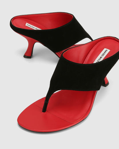 Mercer Black/Red Suede