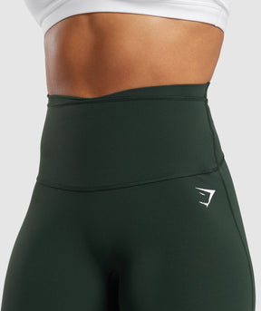 Gymshark Mesh Waistband Leggings - Victory Green