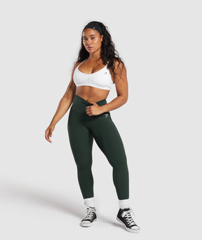 Gymshark Mesh Waistband Leggings - Victory Green