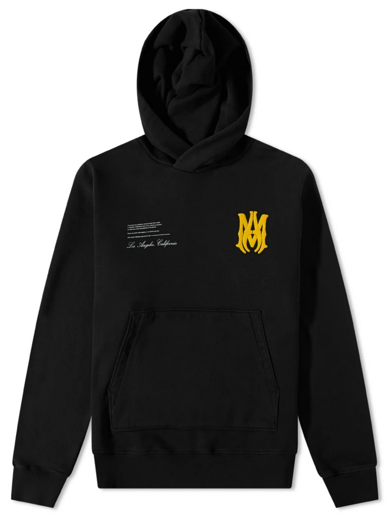 AMIRI MILITARY SPECS STENCIL HOODIE BLACK