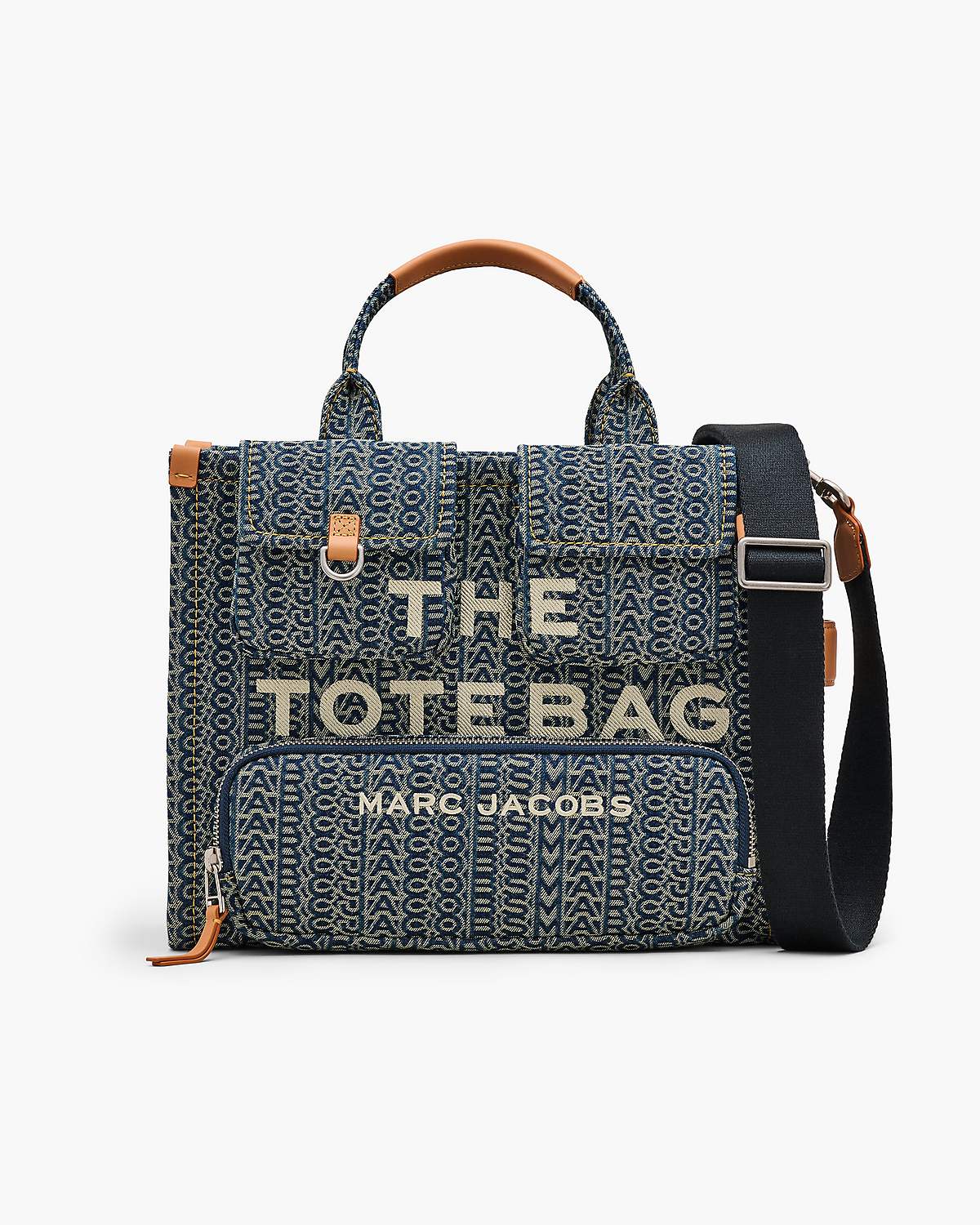 The Cargo Monogram Denim Medium Tote Bag